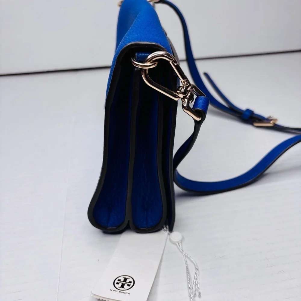 New TORY BURCH Blue Bombe T Combo Crossbody Bag
